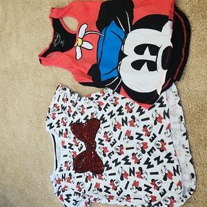 Set of 2 girls Minnie Mouse shirts